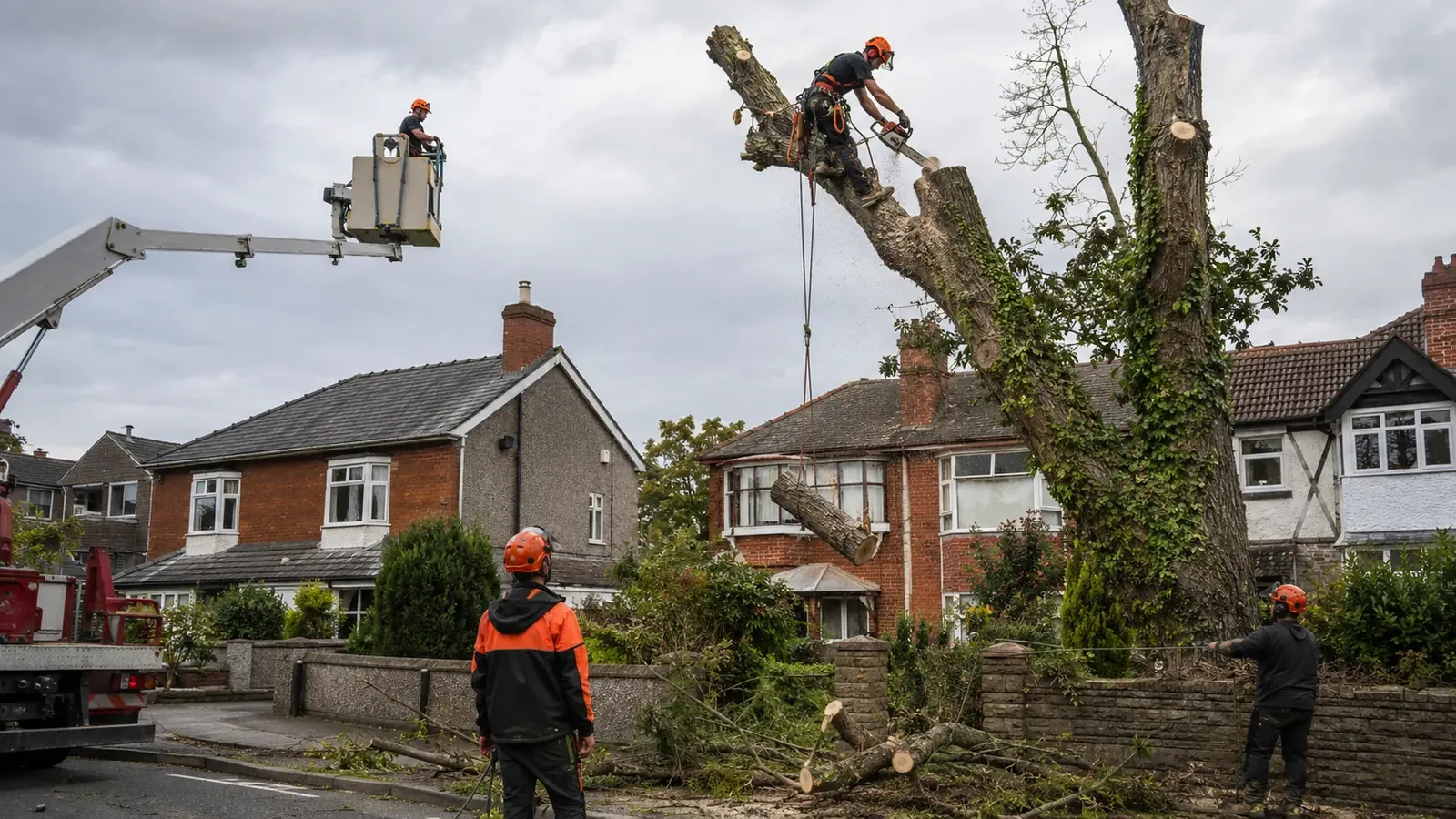 Tree pruning work at a residential property