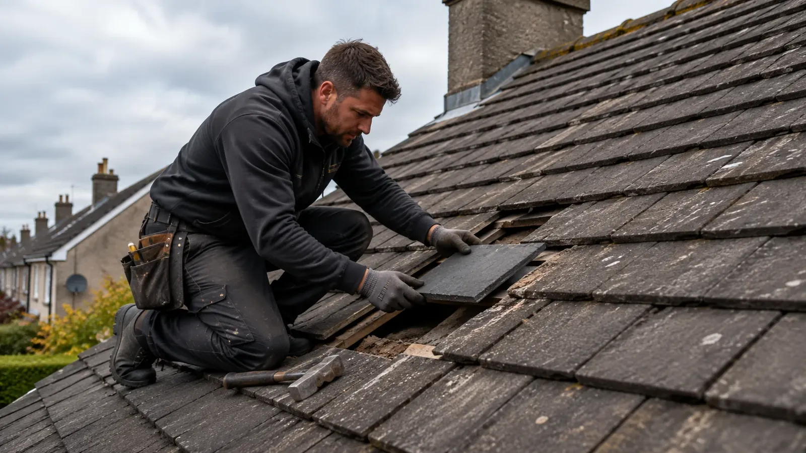 New tiled roof on a residential property in Dublin
